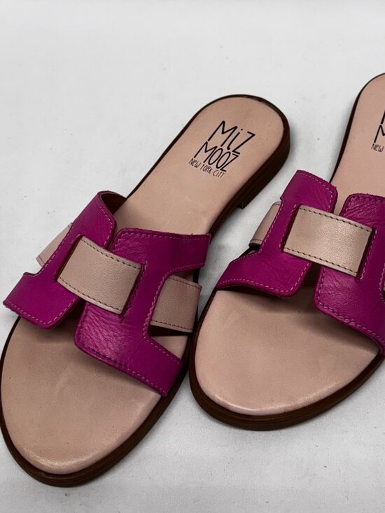 Miz Mooz Shoes - MIZ MOOZ LEATHER SLIP-ON FLAT SANDALS 37EU MAGENTA / PINK / 7US T 193